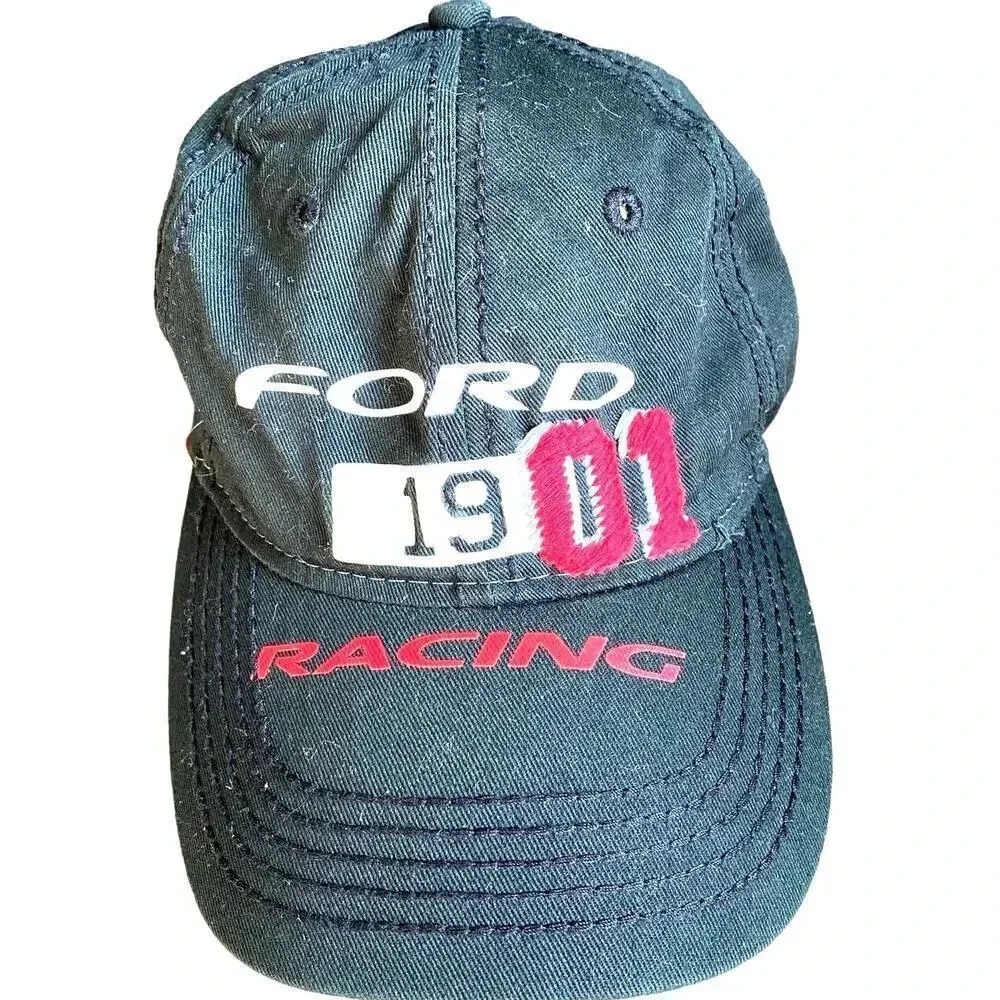Vintage Ford 1901 Racing Hat Cap Unisex Adult One Size Fit Most Black Red white